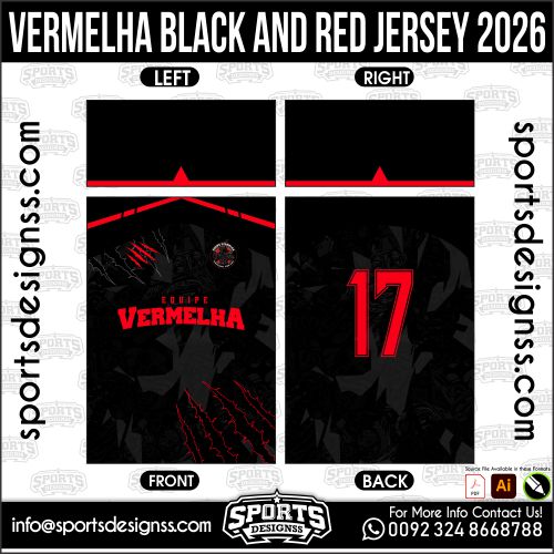 VERMELHA BLACK AND RED JERSEY 2026. VERMELHA BLACK AND RED JERSEY 2026, VERMELHA BLACK AND RED JERSEY 2026.VERMELHA BLACK AND RED JERSEY 2026, VERMELHA BLACK AND RED JERSEY 2026, VERMELHA BLACK AND RED JERSEY 2026 SHIRT VECTOR, NEW VERMELHA BLACK AND RED JERSEY 2026 2022/23. Sublimation Football Shirt Pattern, Soccer JERSEY Printing Files, Football Shirt Ai Files, Football Shirt Vector, Football Kit Vector, Sublimation Soccer JERSEY Printing Files,