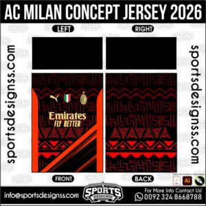 AC MILAN CONCEPT JERSEY 2026. AC MILAN CONCEPT JERSEY 2026, AC MILAN CONCEPT JERSEY 2026.AC MILAN CONCEPT JERSEY 2026, AC MILAN CONCEPT JERSEY 2026, AC MILAN CONCEPT JERSEY 2026 SHIRT VECTOR, NEW AC MILAN CONCEPT JERSEY 2026. Sublimation Football Shirt Pattern, Soccer JERSEY Printing Files, Football Shirt Ai Files, Football Shirt Vector, Football Kit Vector, Sublimation Soccer JERSEY Printing Files,