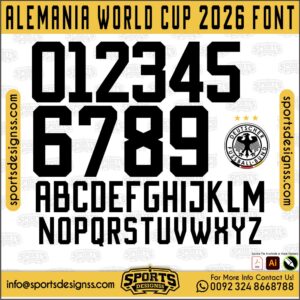 ALEMANIA WORLD CUP 2026 FONT Download by Sports Designss _Football Font – Premium Football Jersey Font (OTF Download) ⚡ SHORT DESCRIPTION (TOP OF PAGE) Recreate authentic football jersey designs with the [ALEMANIA WORLD CUP], built for realistic, match-ready sports visuals. Upgrade your designs with the [ALEMANIA WORLD CUP], a premium football jersey font inspired by modern professional sports aesthetics. Designed for creators who want clean, authentic, and game-ready visuals, this font helps you produce high-quality football designs that actually look professional. ⚽ What You Get: High-quality OTF font file (Ready to install) Clean and authentic football-style typography Works with Photoshop, Illustrator, CorelDRAW & more 🎨 Perfect For: Football / Soccer jersey designs Team kits & sports branding Mockups & merchandise Social media posts & YouTube thumbnails 🚀 Why This Font? Inspired by real football design trends Built for clarity, readability, and realism Gives your designs a professional, match-ready look 🔒 Important Notes: Digital product only (no physical item) Instant download after purchase No refunds on digital items ⚡ Designed for creators who take sports design seriously.