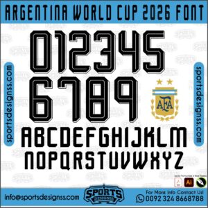 ARGENTINA WORLD CUP 2026 FONT Download by Sports Designss _Football Font– Premium Football Jersey Font (OTF Download) ⚡ SHORT DESCRIPTION (TOP OF PAGE) Recreate authentic football jersey designs with the [ARGENTINA WORLD CUP], built for realistic, match-ready sports visuals. Upgrade your designs with the [ARGENTINA WORLD CUP], a premium football jersey font inspired by modern professional sports aesthetics. Designed for creators who want clean, authentic, and game-ready visuals, this font helps you produce high-quality football designs that actually look professional. ⚽ What You Get: High-quality OTF font file (Ready to install) Clean and authentic football-style typography Works with Photoshop, Illustrator, CorelDRAW & more 🎨 Perfect For: Football / Soccer jersey designs Team kits & sports branding Mockups & merchandise Social media posts & YouTube thumbnails 🚀 Why This Font? Inspired by real football design trends Built for clarity, readability, and realism Gives your designs a professional, match-ready look 🔒 Important Notes: Digital product only (no physical item) Instant download after purchase No refunds on digital items ⚡ Designed for creators who take sports design seriously.