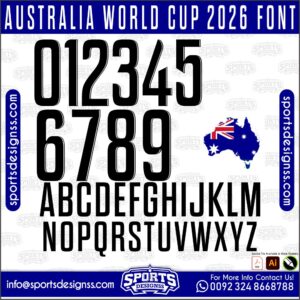 AUSTRALIA WORLD CUP 2026 FONT Download by Sports Designss _Football Font– Premium Football Jersey Font (OTF Download) Recreate authentic football jersey designs with the [AUSTRALIA WORLD CUP], built for realistic, match-ready sports visuals. Upgrade your designs with the [AUSTRALIA WORLD CUP], a premium football jersey font inspired by modern professional sports aesthetics. Designed for creators who want clean, authentic, and game-ready visuals, this font helps you produce high-quality football designs that actually look professional. ⚽ What You Get: High-quality OTF font file (Ready to install) Clean and authentic football-style typography Works with Photoshop, Illustrator, CorelDRAW & more 🎨 Perfect For: Football / Soccer jersey designs Team kits & sports branding Mockups & merchandise Social media posts & YouTube thumbnails 🚀 Why This Font? Inspired by real football design trends Built for clarity, readability, and realism Gives your designs a professional, match-ready look 🔒 Important Notes: Digital product only (no physical item) Instant download after purchase No refunds on digital items ⚡ Designed for creators who take sports design seriously.