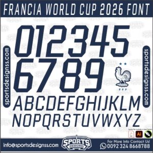FRANCIA WORLD CUP 2026 FONT Download by Sports Designss _Football Font Premium Football Jersey Font (OTF Download) Recreate authentic football jersey designs with the [FRANCIA WORLD CUP], built for realistic, match-ready sports visuals. Upgrade your designs with the [FRANCIA WORLD CUP], a premium football jersey font inspired by modern professional sports aesthetics. Designed for creators who want clean, authentic, and game-ready visuals, this font helps you produce high-quality football designs that actually look professional. ⚽ What You Get: High-quality OTF font file (Ready to install) Clean and authentic football-style typography Works with Photoshop, Illustrator, CorelDRAW & more 🎨 Perfect For: Football / Soccer jersey designs Team kits & sports branding Mockups & merchandise Social media posts & YouTube thumbnails 🚀 Why This Font? Inspired by real football design trends Built for clarity, readability, and realism Gives your designs a professional, match-ready look 🔒 Important Notes: Digital product only (no physical item) Instant download after purchase No refunds on digital items ⚡ Designed for creators who take sports design seriously.