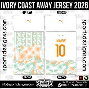 IVORY COAST AWAY JERSEY 2026. IVORY COAST AWAY JERSEY 2026, IVORY COAST AWAY JERSEY 2026.IVORY COAST AWAY JERSEY 2026, IVORY COAST AWAY JERSEY 2026, IVORY COAST AWAY JERSEY 2026 SHIRT VECTOR, NEW IVORY COAST AWAY JERSEY 2026. Sublimation Football Shirt Pattern, Soccer JERSEY Printing Files, Football Shirt Ai Files, Football Shirt Vector, Football Kit Vector, Sublimation Soccer JERSEY Printing Files,