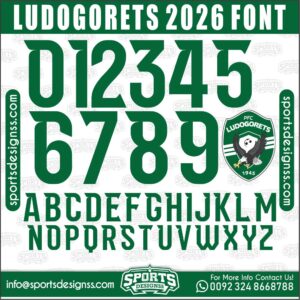 Download the LUDOGORETS 2026 Font by Sports Designss β a premium football jersey font inspired by modern kits. Perfect for creating professional soccer designs, team jerseys, and custom branding projects.