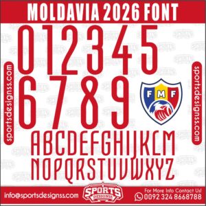Download the MOLDAVIA 2026 Font by Sports Designss β a premium football jersey font inspired by modern kits. Perfect for creating professional soccer designs, team jerseys, and custom branding projects.