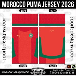 MOROCCO PUMA JERSEY 2026. MOROCCO PUMA JERSEY 2026, MOROCCO PUMA JERSEY 2026.MOROCCO PUMA JERSEY 2026, MOROCCO PUMA JERSEY 2026, MOROCCO PUMA JERSEY 2026 SHIRT VECTOR, NEW MOROCCO PUMA JERSEY 2026. Sublimation Football Shirt Pattern, Soccer JERSEY Printing Files, Football Shirt Ai Files, Football Shirt Vector, Football Kit Vector, Sublimation Soccer JERSEY Printing Files,
