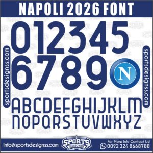 Download the NAPOLI 2026 Font by Sports Designss β a premium football jersey font inspired by modern kits. Perfect for creating professional soccer designs, team jerseys, and custom branding projects.