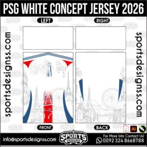 PSG WHITE CONCEPT JERSEY 2026. PSG WHITE CONCEPT JERSEY 2026, PSG WHITE CONCEPT JERSEY 2026.PSG WHITE CONCEPT JERSEY 2026, PSG WHITE CONCEPT JERSEY 2026, PSG WHITE CONCEPT JERSEY 2026 SHIRT VECTOR, NEW PSG WHITE CONCEPT JERSEY 2026. Sublimation Football Shirt Pattern, Soccer JERSEY Printing Files, Football Shirt Ai Files, Football Shirt Vector, Football Kit Vector, Sublimation Soccer JERSEY Printing Files,