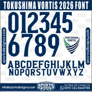 Download the TOKUSHIMA VORTIS 2026 Font by Sports Designss β a premium football jersey font inspired by modern kits. Perfect for creating professional soccer designs, team jerseys, and custom branding projects.