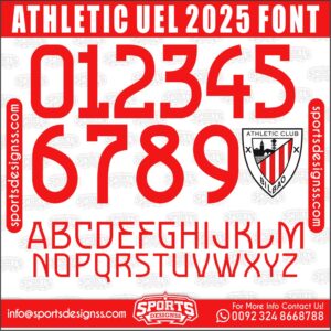 Download the ATHLETIC UEL 2025 Font by Sports Designss β a premium football jersey font inspired by modern kits. Perfect for creating professional soccer designs, team jerseys, and custom branding projects.