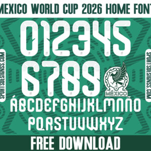 Free Mexico World Cup 2026 Home Jersey Font