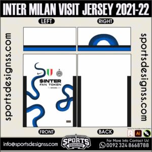 Download INTER MILAN VISIT JERSEY 2021-22. Premium sublimation football shirt design, editable AI file for custom soccer kits and printing.