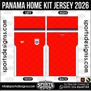 Download PANAMA HOME KIT JERSEY. Premium sublimation football shirt design, editable AI file for custom soccer kits and printing.