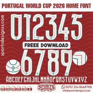 Portugal World Cup 2026 Home Font Free Download OTF TTF