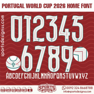 Portugal World Cup 2026 Home Font Bundle SVG AI EPS PDF CDR