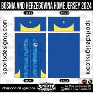 Download BOSNIA AND HERZEGOVINA HOME JERSEY 2024. Premium sublimation football shirt design, editable AI file for custom soccer kits and printing. Professional BOSNIA AND HERZEGOVINA HOME JERSEY 2024. This high-quality vector file is ΠΈΠ΄Π΅Π°Π»ΡΠ½ΠΎ suited for sublimation printing, custom football kits, and sportswear brands. Fully editable and ready for production.