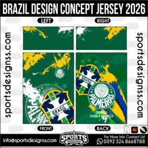 Download BRAZIL DESIGN CONCEPT JERSEY 2026. Premium sublimation football shirt design, editable AI file for custom soccer kits and printing. Professional BRAZIL DESIGN CONCEPT JERSEY 2026. This high-quality vector file is идеально suited for sublimation printing, custom football kits, and sportswear brands. Fully editable and ready for production.