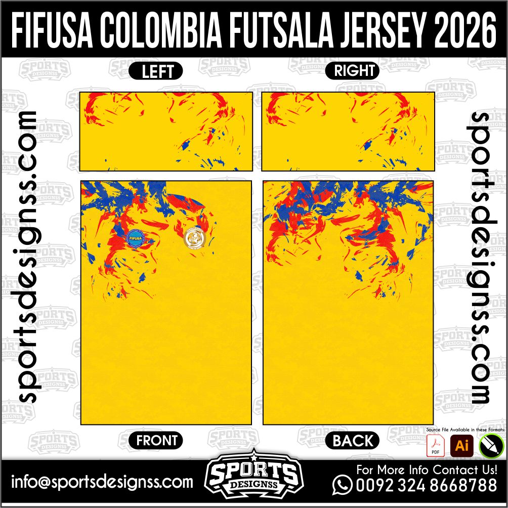 FIFUSA COLOMBIA FUTSALA JERSEY 2026. FIFUSA COLOMBIA FUTSALA JERSEY 2026, FIFUSA COLOMBIA FUTSALA JERSEY 2026.FIFUSA COLOMBIA FUTSALA JERSEY 2026, FIFUSA COLOMBIA FUTSALA JERSEY 2026, FIFUSA COLOMBIA FUTSALA JERSEY 2026 SHIRT VECTOR, NEW FIFUSA COLOMBIA FUTSALA JERSEY 2026. Sublimation Football Shirt Pattern, Soccer JERSEY Printing Files, Football Shirt Ai Files, Football Shirt Vector, Football Kit Vector, Sublimation Soccer JERSEY Printing Files,