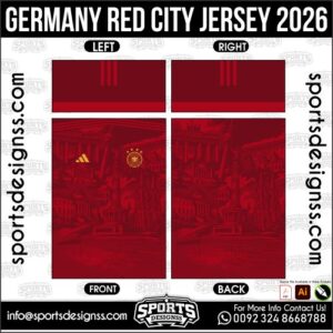 GERMANY RED CITY JERSEY 2026. GERMANY RED CITY JERSEY 2026, GERMANY RED CITY JERSEY 2026.GERMANY RED CITY JERSEY 2026, GERMANY RED CITY JERSEY 2026, GERMANY RED CITY JERSEY 2026 SHIRT VECTOR, NEW GERMANY RED CITY JERSEY 2026 2022/23. Sublimation Football Shirt Pattern, Soccer JERSEY Printing Files, Football Shirt Ai Files, Football Shirt Vector, Football Kit Vector, Sublimation Soccer JERSEY Printing Files,