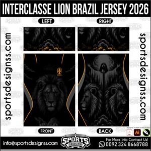 Download INTERCLASSE LION BRAZIL JERSEY 2026. Premium sublimation football shirt design, editable AI file for custom soccer kits and printing. Professional INTERCLASSE LION BRAZIL JERSEY 2026. This high-quality vector file is идеально suited for sublimation printing, custom football kits, and sportswear brands. Fully editable and ready for production.