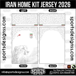 Download IRAN HOME KIT JERSEY 2026. Premium sublimation football shirt design, editable AI file for custom soccer kits and printing. Professional IRAN HOME KIT JERSEY 2026. This high-quality vector file is идеально suited for sublimation printing, custom football kits, and sportswear brands. Fully editable and ready for production.