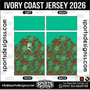IVORY COAST JERSEY 2026. IVORY COAST JERSEY 2026, IVORY COAST JERSEY 2026.IVORY COAST JERSEY 2026, IVORY COAST JERSEY 2026, IVORY COAST JERSEY 2026 SHIRT VECTOR, NEW IVORY COAST JERSEY 2026. Sublimation Football Shirt Pattern, Soccer JERSEY Printing Files, Football Shirt Ai Files, Football Shirt Vector, Football Kit Vector, Sublimation Soccer JERSEY Printing Files,