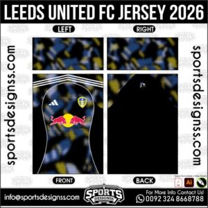 Download LEEDS UNITED FC JERSEY 2026. Premium sublimation football shirt design, editable AI file for custom soccer kits and printing. Professional LEEDS UNITED FC JERSEY 2026. This high-quality vector file is идеально suited for sublimation printing, custom football kits, and sportswear brands. Fully editable and ready for production.