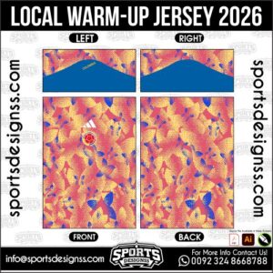 Download LOCAL WARM-UP JERSEY 2026. Premium sublimation football shirt design, editable AI file for custom soccer kits and printing. Professional LOCAL WARM-UP JERSEY 2026. This high-quality vector file is идеально suited for sublimation printing, custom football kits, and sportswear brands. Fully editable and ready for production.