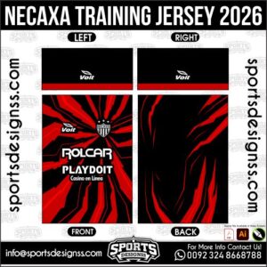 Download NECAXA TRAINING JERSEY 2026. Premium sublimation football shirt design, editable AI file for custom soccer kits and printing. Professional NECAXA TRAINING JERSEY 2026. This high-quality vector file is идеально suited for sublimation printing, custom football kits, and sportswear brands. Fully editable and ready for production.
