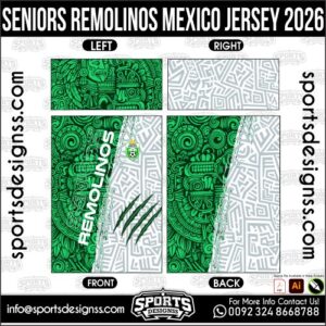 Download SENIORS REMOLINOS MEXICO JERSEY 2026. Premium sublimation football shirt design, editable AI file for custom soccer kits and printing. Professional SENIORS REMOLINOS MEXICO JERSEY 2026. This high-quality vector file is ΠΈΠ΄Π΅Π°Π»ΡΠ½ΠΎ suited for sublimation printing, custom football kits, and sportswear brands. Fully editable and ready for production.