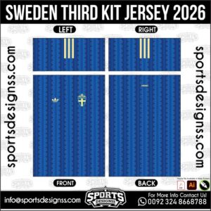 Download SWEDEN THIRD KIT JERSEY 2026. Premium sublimation football shirt design, editable AI file for custom soccer kits and printing. Professional SWEDEN THIRD KIT JERSEY 2026. This high-quality vector file is ΠΈΠ΄Π΅Π°Π»ΡΠ½ΠΎ suited for sublimation printing, custom football kits, and sportswear brands. Fully editable and ready for production.