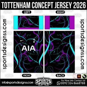 Download TOTTENHAM CONCEPT JERSEY 2026. Premium sublimation football shirt design, editable AI file for custom soccer kits and printing. Professional TOTTENHAM CONCEPT JERSEY 2026. This high-quality vector file is ΠΈΠ΄Π΅Π°Π»ΡΠ½ΠΎ suited for sublimation printing, custom football kits, and sportswear brands. Fully editable and ready for production.