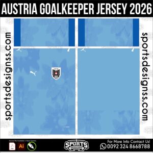 Austria Goalkeeper Jersey 2026 - football shirt vector for sublimation printing