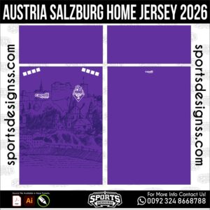 Austria Salzburg Home Jersey 2026 - football shirt vector for sublimation printing