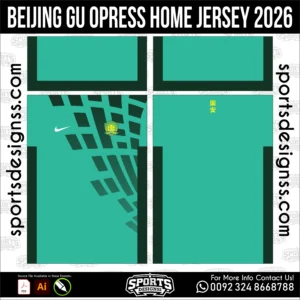 Beijing Gu Opress Home Jersey 2026 - football shirt vector for sublimation printing