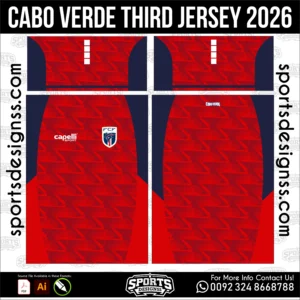 Cabo Verde Third Jersey 2026 - football shirt vector for sublimation printing