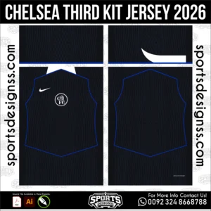 Chelsea Third Kit Jersey 2026 - football shirt vector for sublimation printing
