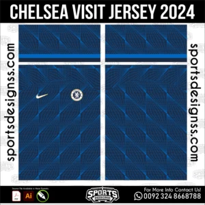 Chelsea Away Jersey 2024 - football shirt vector for sublimation printing