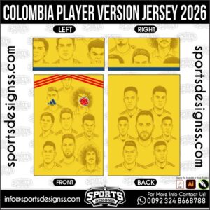 COLOMBIA PLAYER VERSION JERSEY 2026. COLOMBIA PLAYER VERSION JERSEY 2026, COLOMBIA PLAYER VERSION JERSEY 2026.COLOMBIA PLAYER VERSION JERSEY 2026, COLOMBIA PLAYER VERSION JERSEY 2026, COLOMBIA PLAYER VERSION JERSEY 2026 SHIRT VECTOR, NEW COLOMBIA PLAYER VERSION JERSEY 2026. Sublimation Football Shirt Pattern, Soccer JERSEY Printing Files, Football Shirt Ai Files, Football Shirt Vector, Football Kit Vector, Sublimation Soccer JERSEY Printing Files,
