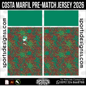 Costa Marfil (Ivory Coast) Pre-Match Jersey 2026 - football shirt vector for sublimation printing