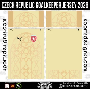Czech Republic Goalkeeper Jersey 2026 football shirt vector for sublimation printing