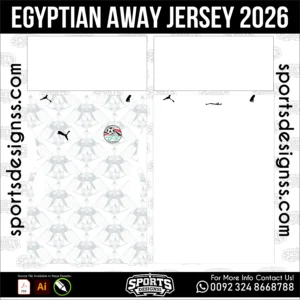 Egypt Away Jersey 2026 - football shirt vector for sublimation printing