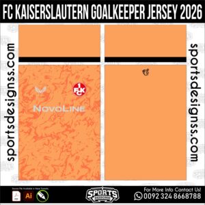 FC Kaiserslautern Goalkeeper Jersey 2026 - football shirt vector for sublimation