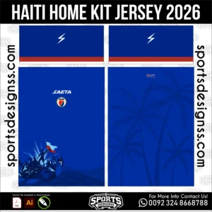 Haiti Home Jersey 2026 - football shirt vector for sublimation printing