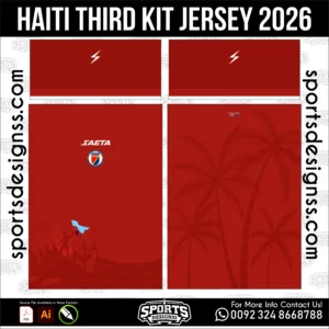 Haiti Third Jersey 2026 - football shirt vector for sublimation printing