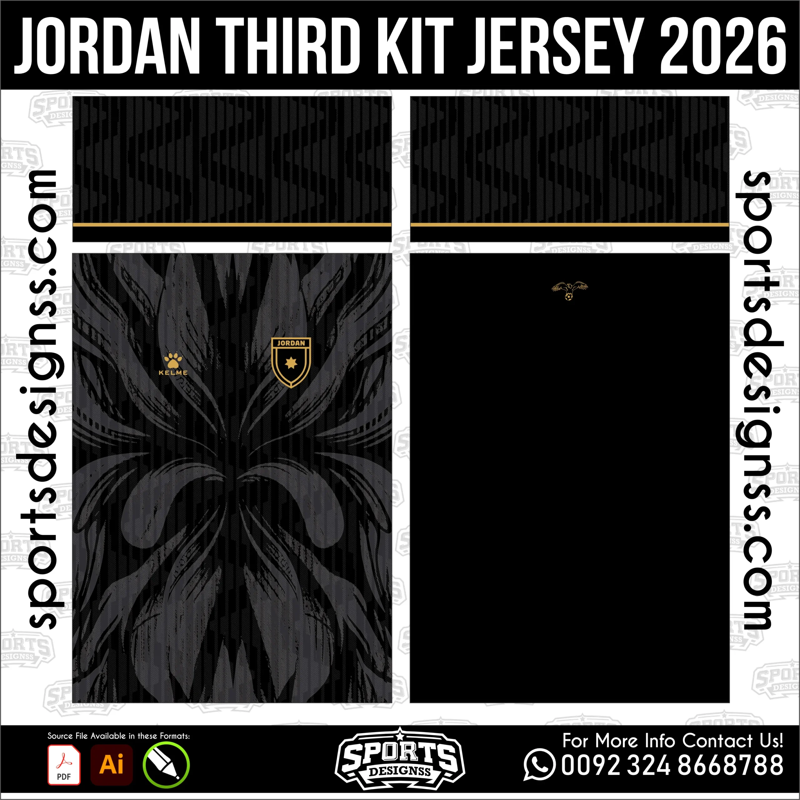 Jordan Third Jersey 2026 - football shirt vector for sublimation printing