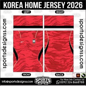 KOREA HOME JERSEY 2026. KOREA HOME JERSEY 2026, KOREA HOME JERSEY 2026.KOREA HOME JERSEY 2026, KOREA HOME JERSEY 2026, KOREA HOME JERSEY 2026 SHIRT VECTOR, NEW KOREA HOME JERSEY 2026. Sublimation Football Shirt Pattern, Soccer JERSEY Printing Files, Football Shirt Ai Files, Football Shirt Vector, Football Kit Vector, Sublimation Soccer JERSEY Printing Files,