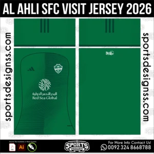 Al Ahli SFC Away Jersey 2026 - football shirt vector for sublimation printing