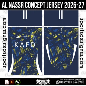 Al Nassr Concept Jersey 2026-27 - football shirt vector for sublimation printing