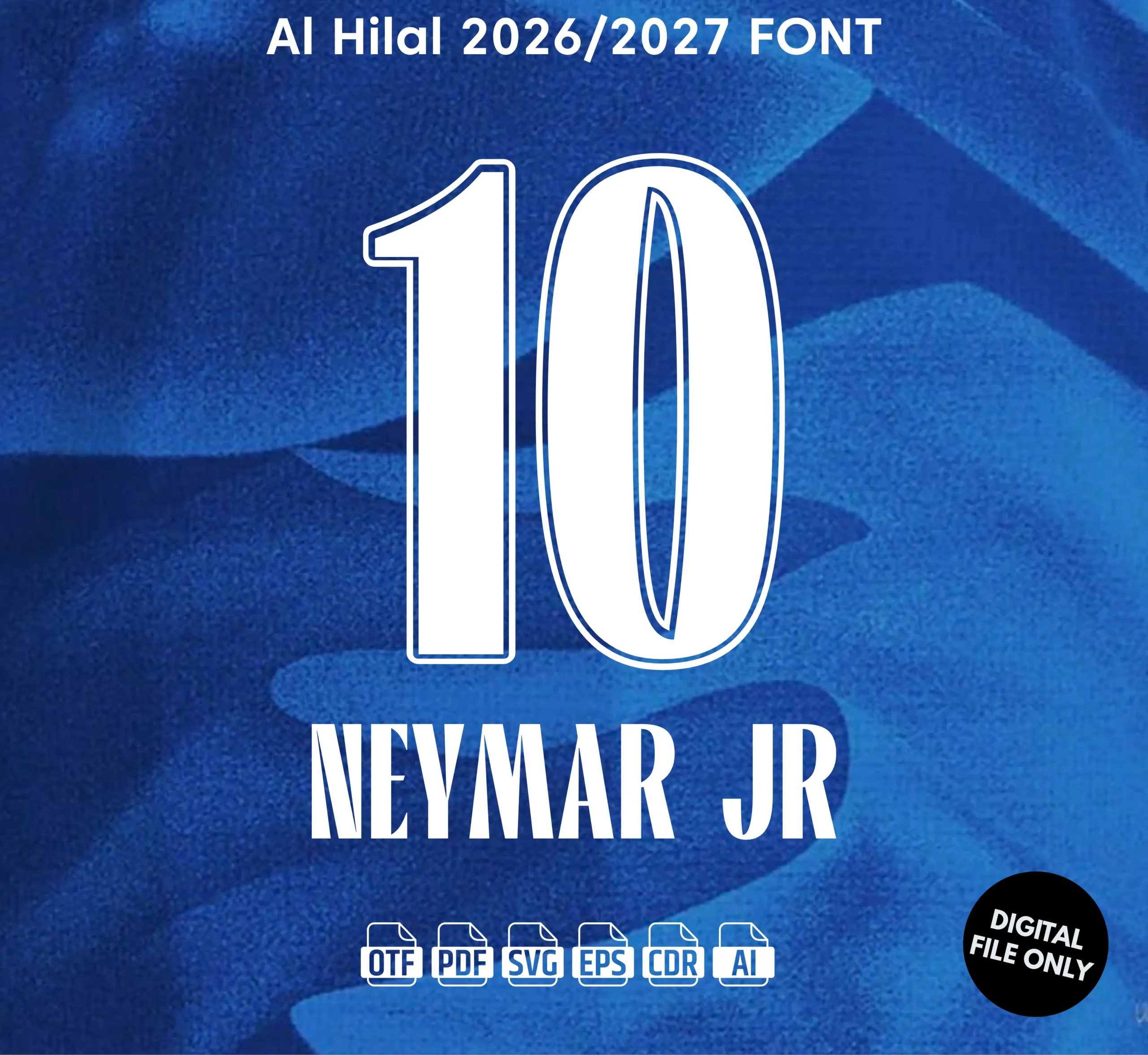 Al Hilal 2026-27 Font - football jersey typeface OTF download